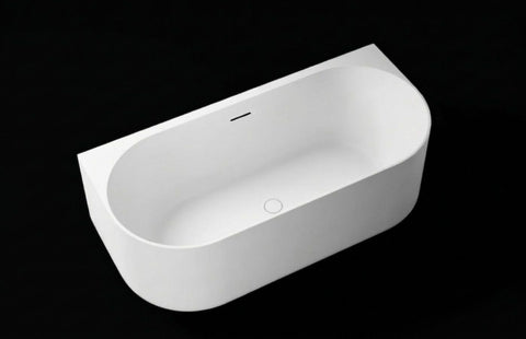 Kaskade VX27-1600 Back To Wall Stone Bath with Overflow