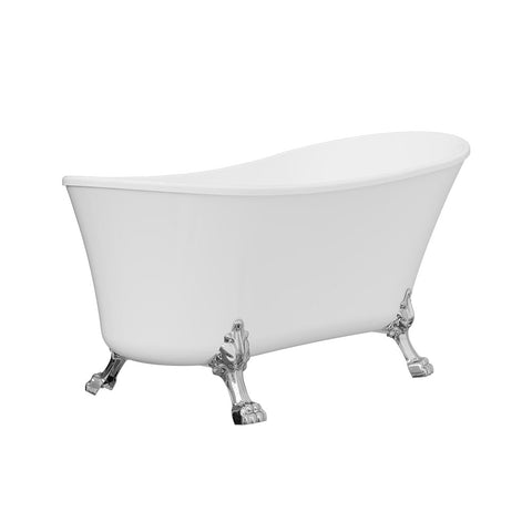Fienza FR26 1500mm Wide Clawfoot Freestanding Acrylic Bath With Claw Feet