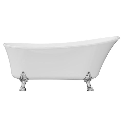 Fienza FR26 1700mm Wide Clawfoot Freestanding Acrylic Bath With Claw Feet