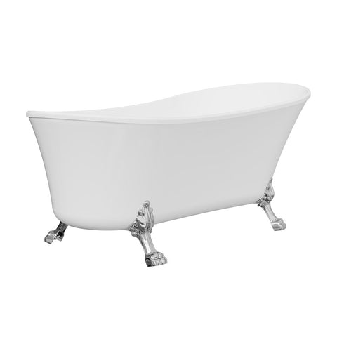 Fienza FR26 1700mm Wide Clawfoot Freestanding Acrylic Bath With Claw Feet
