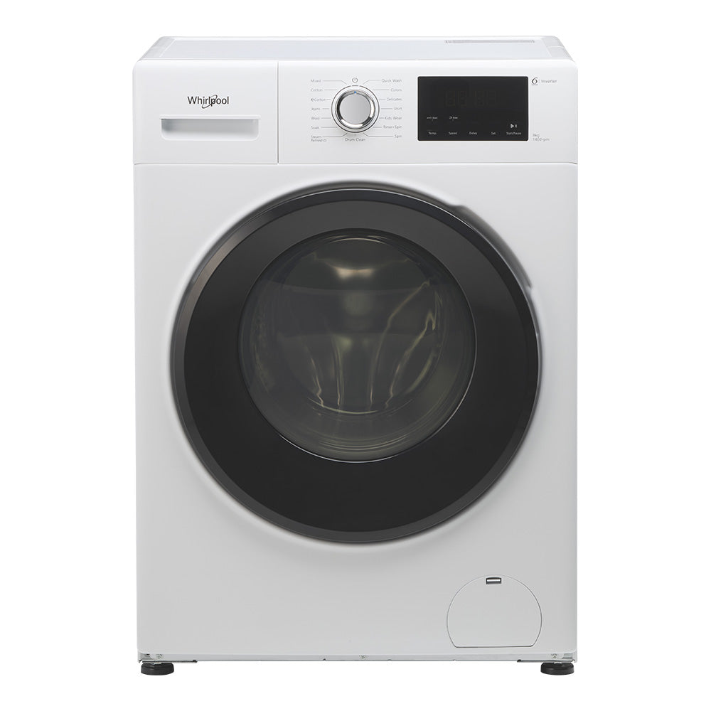 Whirlpool FWRB8012IW 8kg White Front Loader Washing Machine - Front