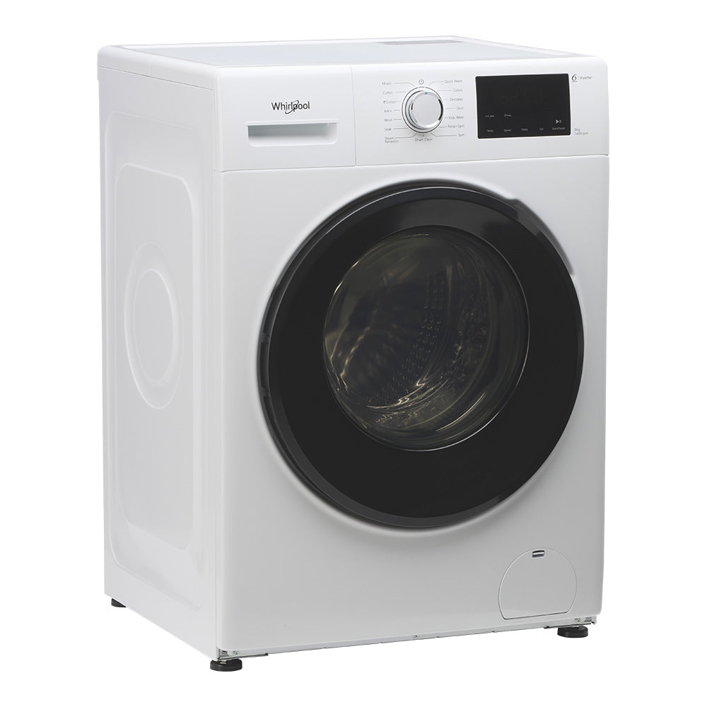Whirlpool FWRB8012IW 8kg White Front Loader Washing Machine - Door Open