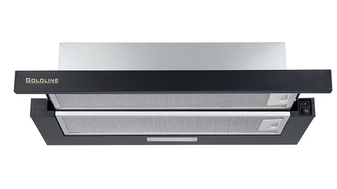 Goldline BTEL06-BL 60cm Wide Telescopic Rangehood