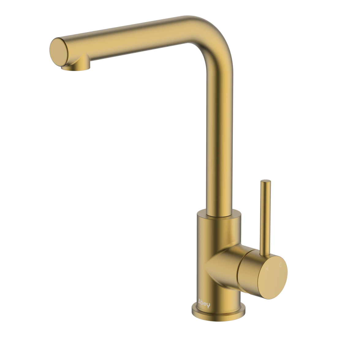 Gareth Ashton Lucia lead free side lever sink mixer in Brushed Brass