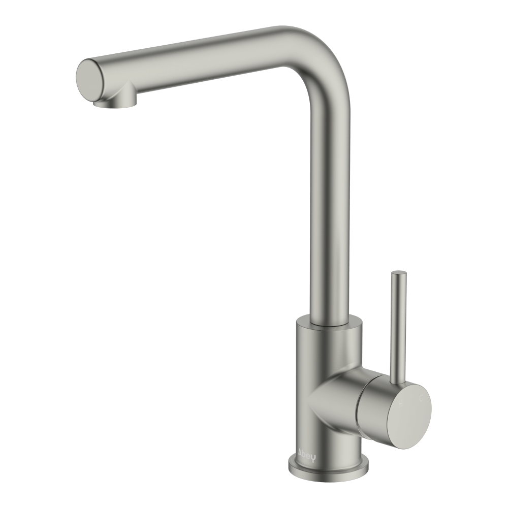 Gareth Ashton Lucia lead free side lever sink mixer in Brushed Nickel