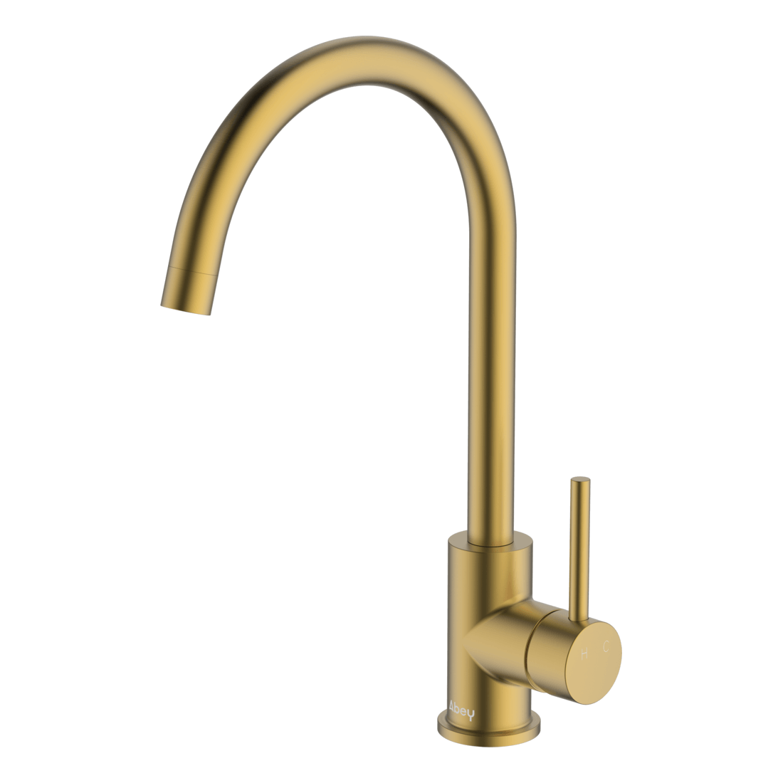 Brushed Brass Gareth Ashton Lucia Goose Sidelever Mixer