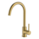 Brushed Brass Gareth Ashton Lucia Goose Sidelever Mixer