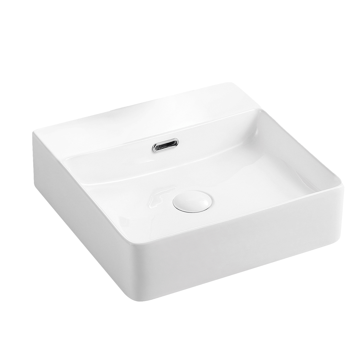 Gareth Ashton Vela 43cm wall hung square basin with overflow