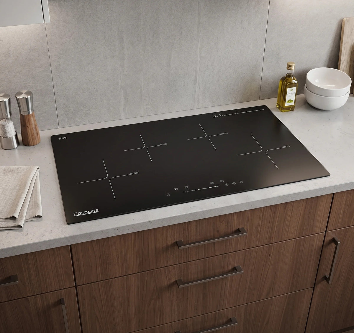 Goldline IH904CSABMB 90cm Matte Black Induction Cooktop