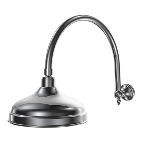 Parisi HE.SAH.1WC Hermitage 200mm wide Shower Head & Curved Arm
