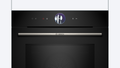 Bosch HMG7761B1A Series 8 Black Glass 60cm Wide Built-In Oven With Microwave Function