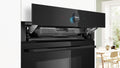 Bosch HNG978QB1A Series 8 Black Glass 60cm Wide Built-In Oven With Steam & Microwave Functions
