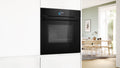 Bosch HNG978QB1A Series 8 Black Glass 60cm Wide Built-In Oven With Steam & Microwave Functions