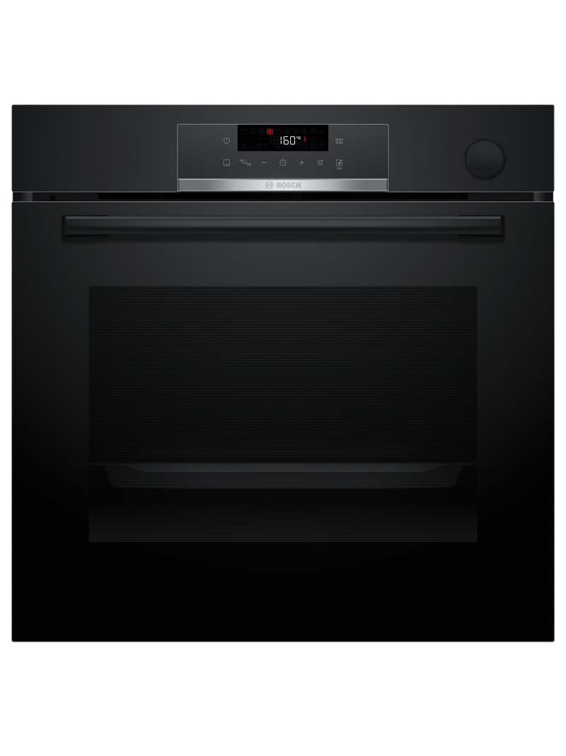 Bosch HRG572EB3A Series 6 Black Glass 60cm Wide Built-In Oven With Steam Function