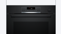 Bosch HRG572EB3A Series 6 Black Glass 60cm Wide Built-In Oven With Steam Function