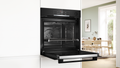 Bosch HRG572EB3A Series 6 Black Glass 60cm Wide Built-In Oven With Steam Function