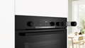 Bosch HRG572EB3A Series 6 Black Glass 60cm Wide Built-In Oven With Steam Function