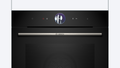Bosch HRG776MB1A Series 8 Black Glass 60cm Wide Built-In Oven With Steam Function