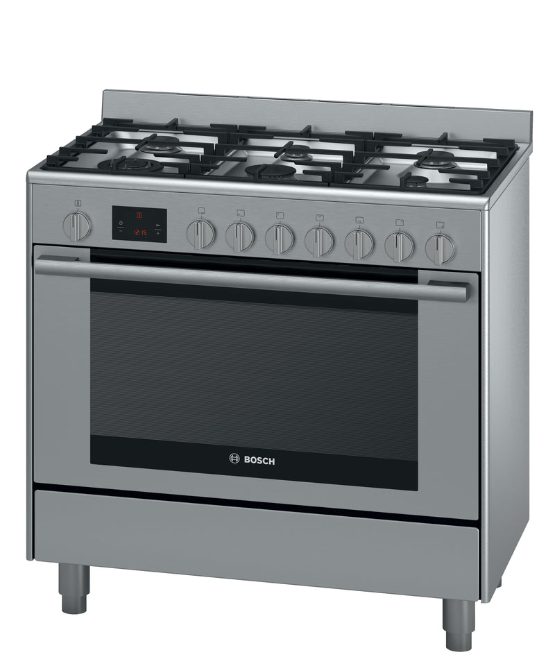 Bosch HSB738357A Series 6 Stainless Steel 90cm Wide Duel Fuel Freestanding Cooker