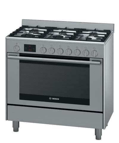 Bosch HSB738357A Series 6 Stainless Steel 90cm Wide Duel Fuel Freestanding Cooker
