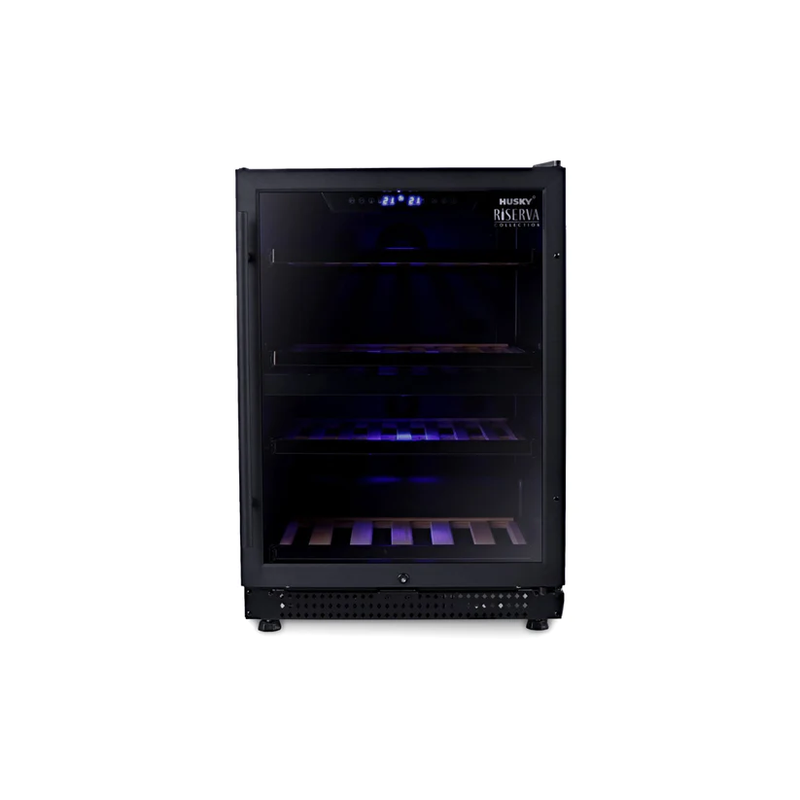 Husky HUSWS54DMBZY Riserva 154L Dual Zone Wine Fridge in Black