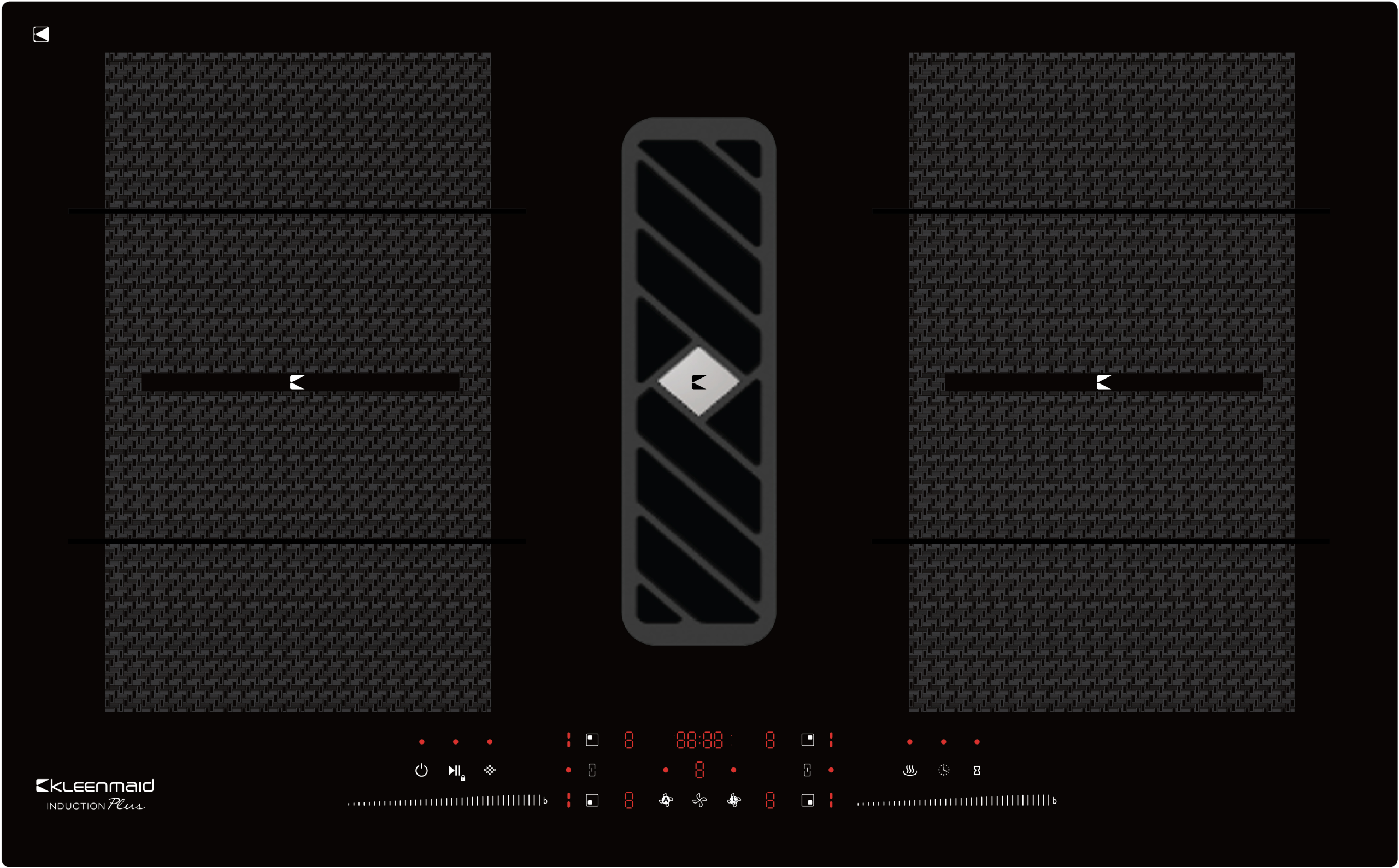 Kleenmaid ICTFX9042 90cm wide Induction Cooktop with Integrated Air Extraction System