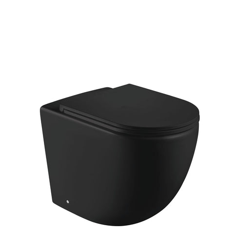 Fienza K002376MB Koko Matte Black Wall-Faced Toilet Suite
