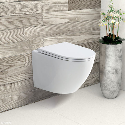 Fienza K2376MW Koko Matte White Wall-Hung Toilet Suite
