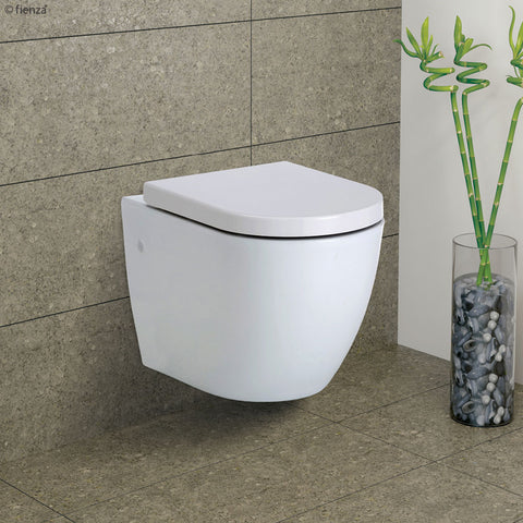 Fienza K2376W Koko Gloss White Wall-Hung Toilet Suite