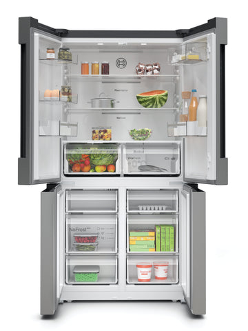 Bosch KFN96VPEAA Series 4 Stainless Steel Four Door Freestanding Fridge-Freezer