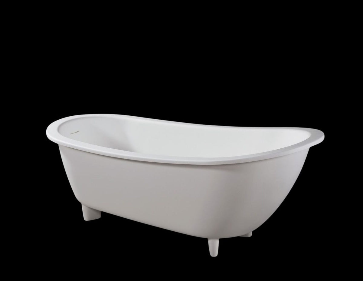 Kaskade VX40-1700 Genevieve Freestanding Stone Bath with Overflow