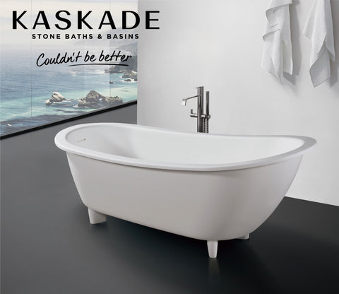 Kaskade VX40-1700 Genevieve Freestanding Stone Bath with Overflow
