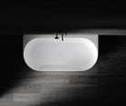 Kaskade Eleni VX105 170cm back-to-wall stone bath top view