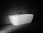 Kaskade Eleni VX105 170cm back-to-wall stone bath side view