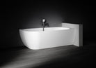 Kaskade Eleni VX106-1700 right-hand corner back-to-wall stone bath angled view