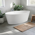 Kaskade VX15-1600 Lyka freestanding oval stone bath lifestyle view
