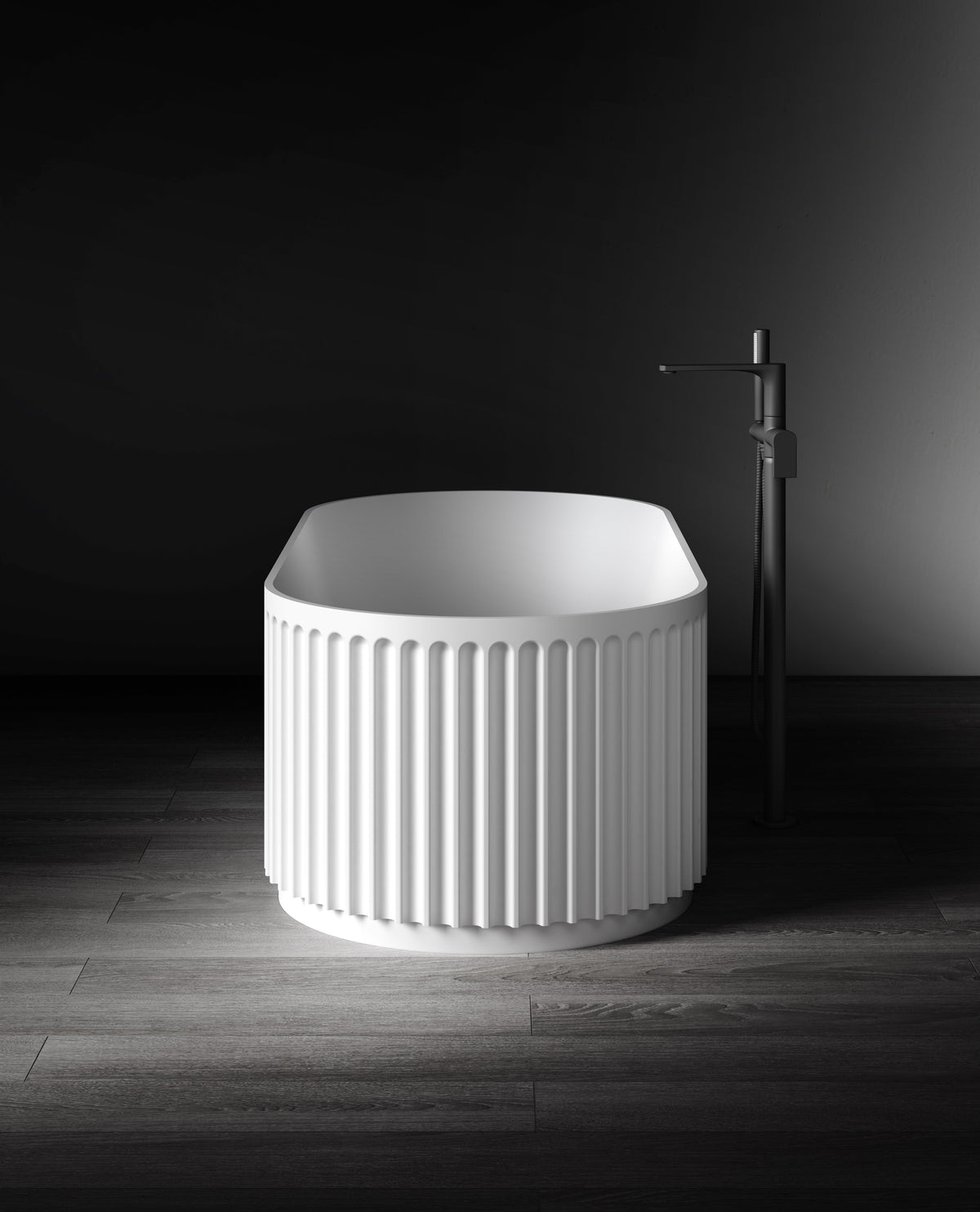 Kaskade Monroe VX16-1700 fluted stone bath lifestyle image 4