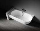 Kaskade Eleni VX99-1700 left-hand corner back-to-wall stone bath side view