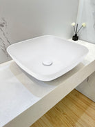 Kaskade VXA23-SQ400MW oval benchtop stone basin product view