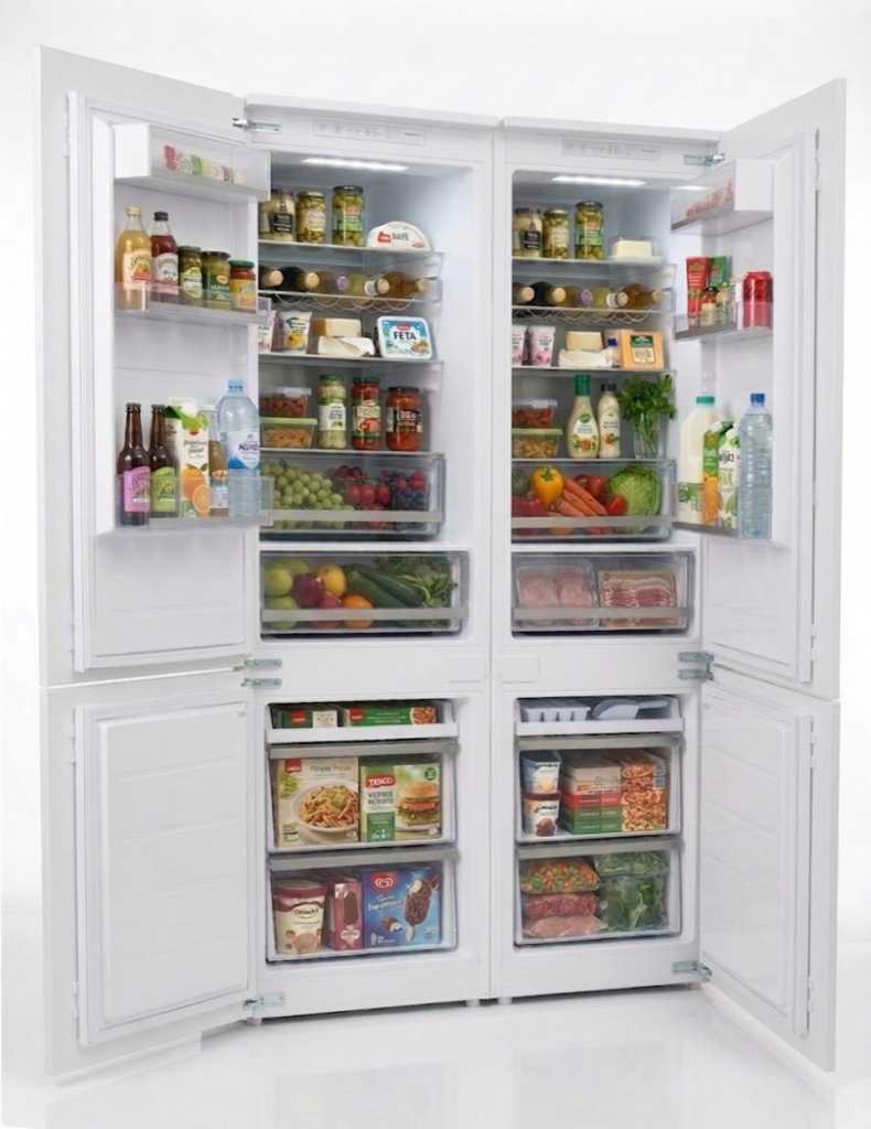 Kleenmaid CRZ27011 integrated fridge-freezer installed in cabinetry