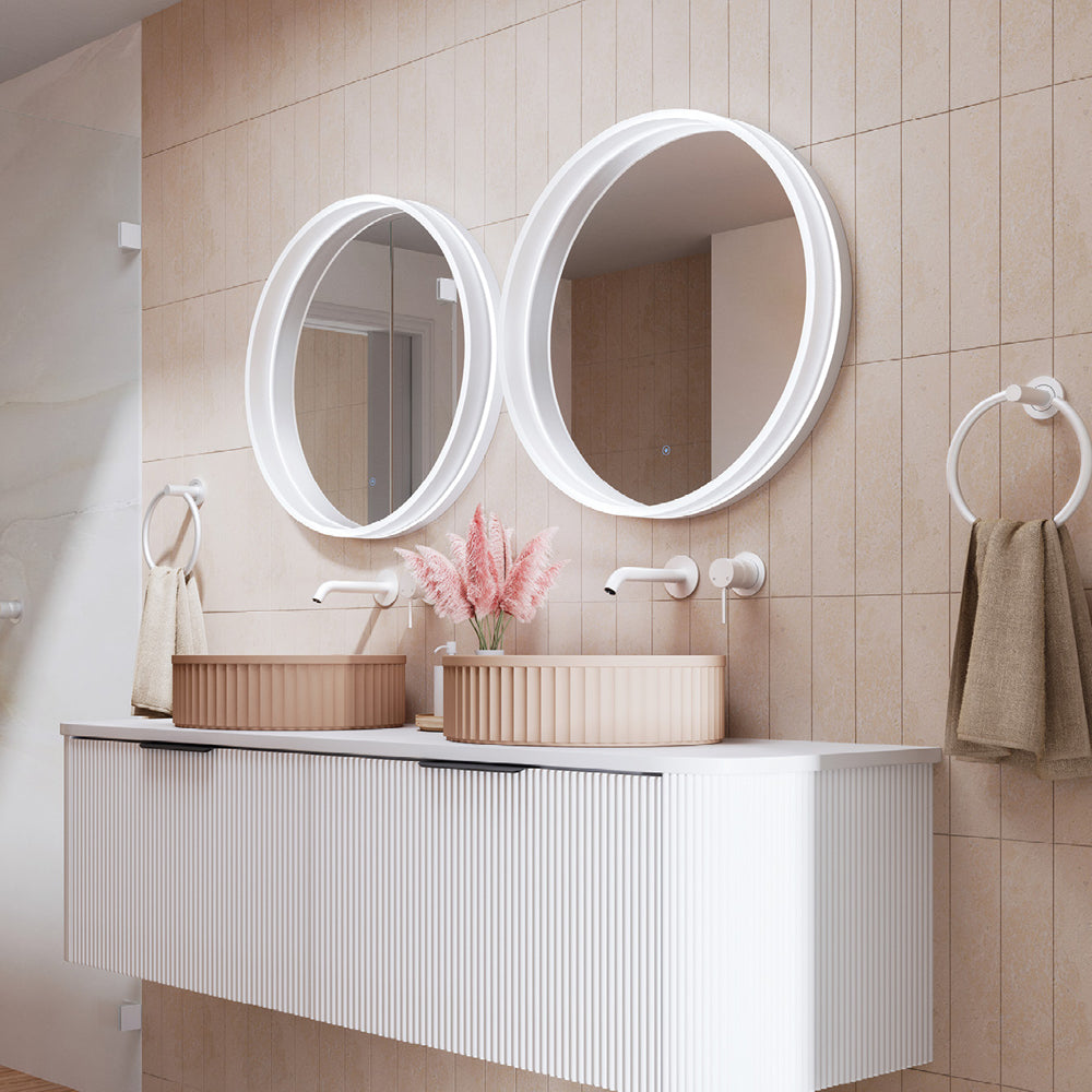 Fienza Sansa Round LED Mirror - bathroom