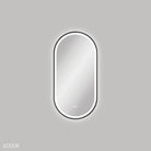 Fienza Empire LED Framed Pill Mirror 450 x 900mm - Matte Black