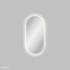Fienza Empire LED Framed Pill Mirror 450 x 900mm - Urban Brass