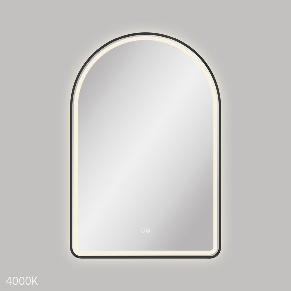 Fienza Valentina LED Framed Arched Mirror 600 x 900mm - detail