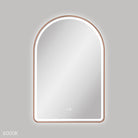Fienza Valentina LED Framed Arched Mirror 600 x 900mm - Brushed Copper