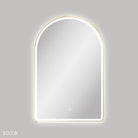 Fienza Valentina LED Framed Arched Mirror 600 x 900mm - Urban Brass
