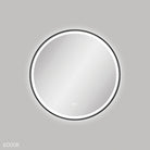 Fienza Reba LED Framed Round Mirror 700mm - Matte Black