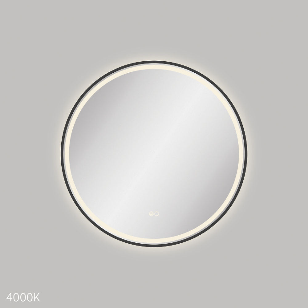 Fienza Reba LED Framed Round Mirror - detail