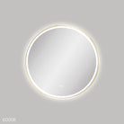 Fienza Reba LED Framed Round Mirror 700mm - Urban Brass