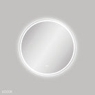 Fienza Reba LED Framed Round Mirror 700mm - Matte White